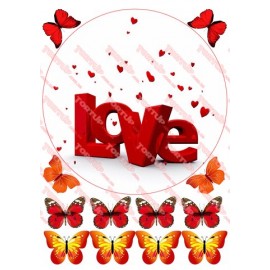 Вафельна картинка Love 053